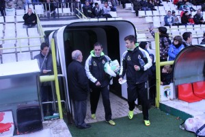 David Miguélez y Saúl García, en el túnel de El Plantío. Foto: Arturo Herrera.
