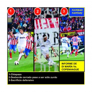 Di María en varias jugadas cuando visitó el Calderón. Fotos: Arturo Herrera.